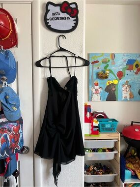 outcast alva black mini dress